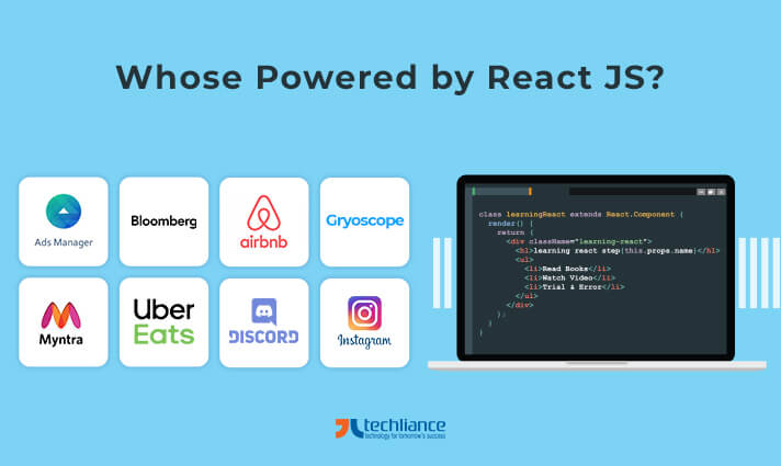 Which websites are Powered by ReactJS